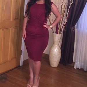 Classy burgundy dress